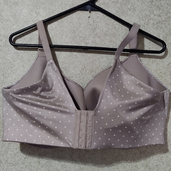Cacique Lightly Lined Balconette Back Smoother Bra Underwire Polka Dot Lace 44H - Picture 9 of 11